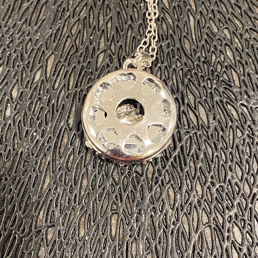 Silver Mommy and baby elephant Pendant Necklace - Picture 3 of 5
